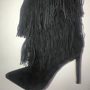 Sam Edelman Fringe boots/booties Black.